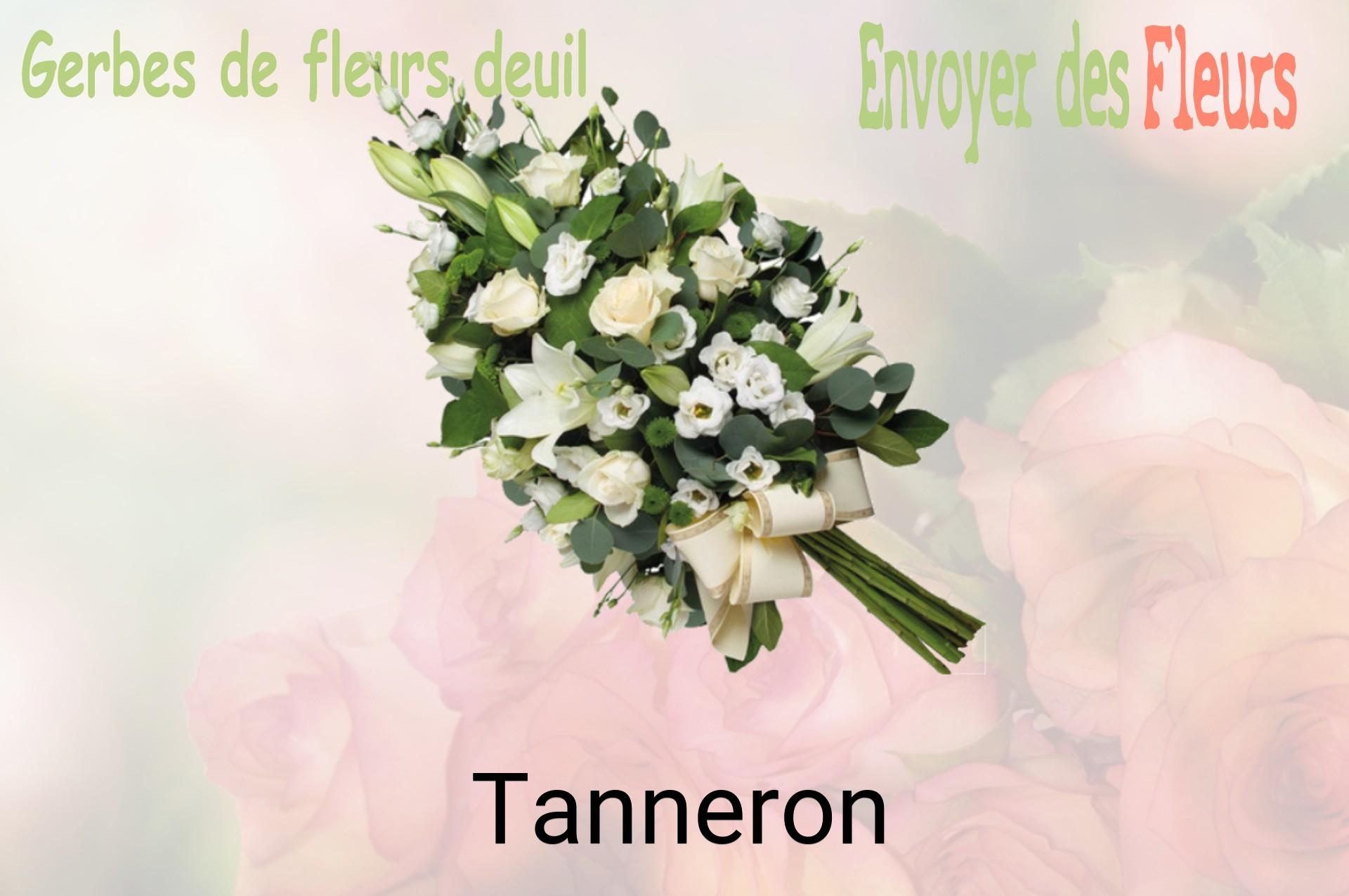 Gerbe de fleurs de deuil livrée à Tanneron